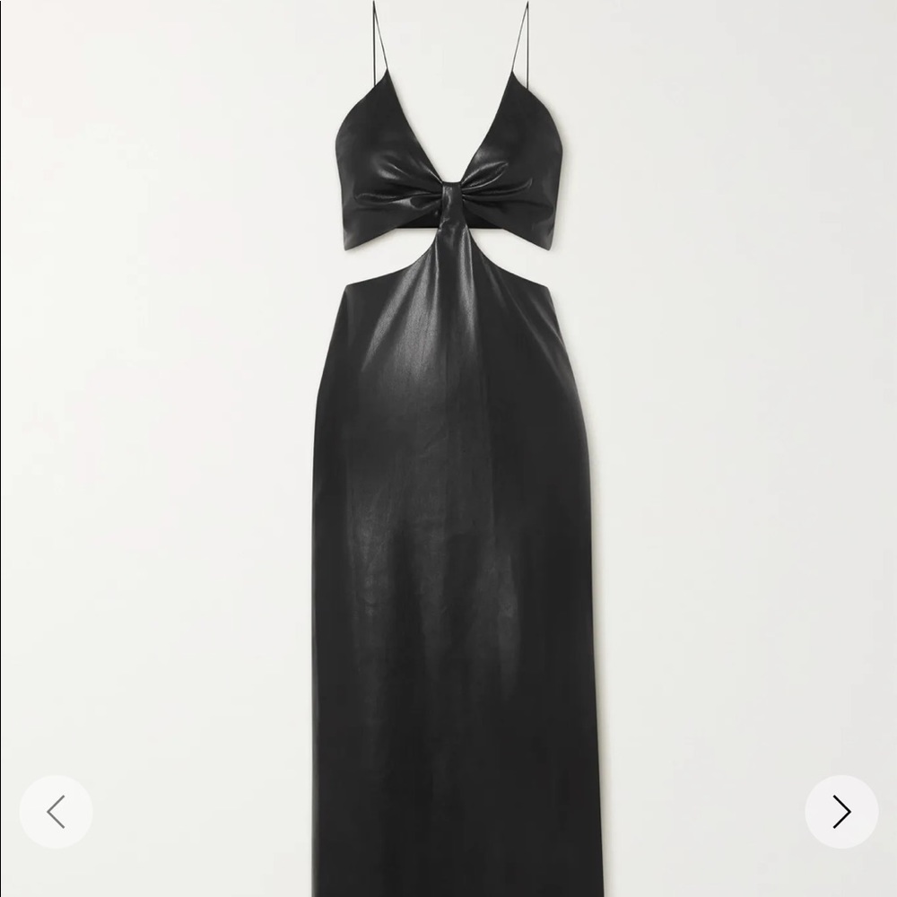 Alice & Olivia Havana cutout faux leather maxi dress